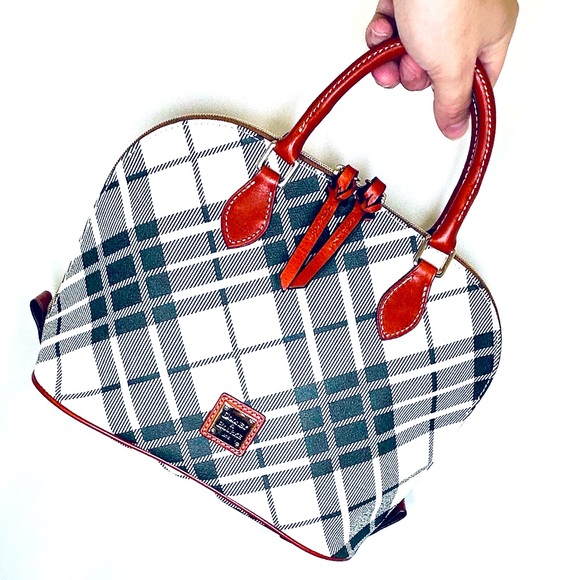 RARE!!! NWOT DOONEY & BOURKE Harding Zip Zip Satchel Plaid Medium Purse HandBag - Picture 1 of 12